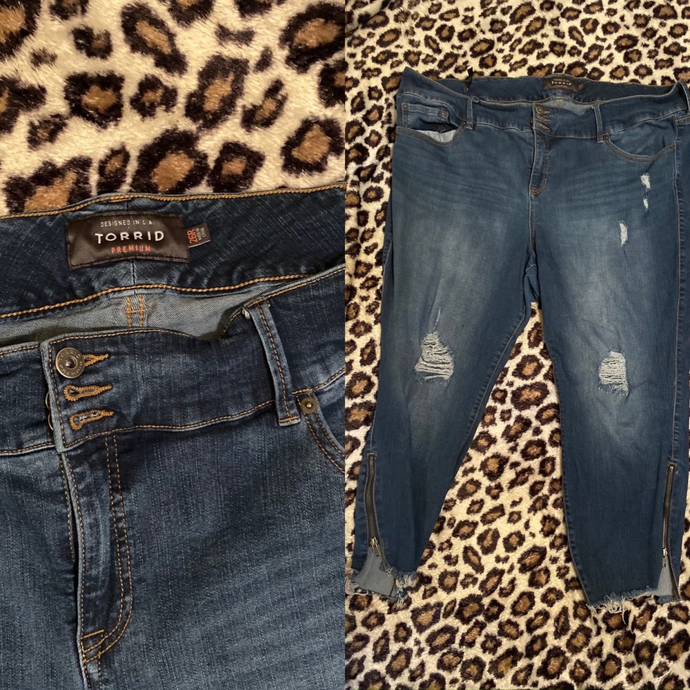 Plus size ankle skinny jeans